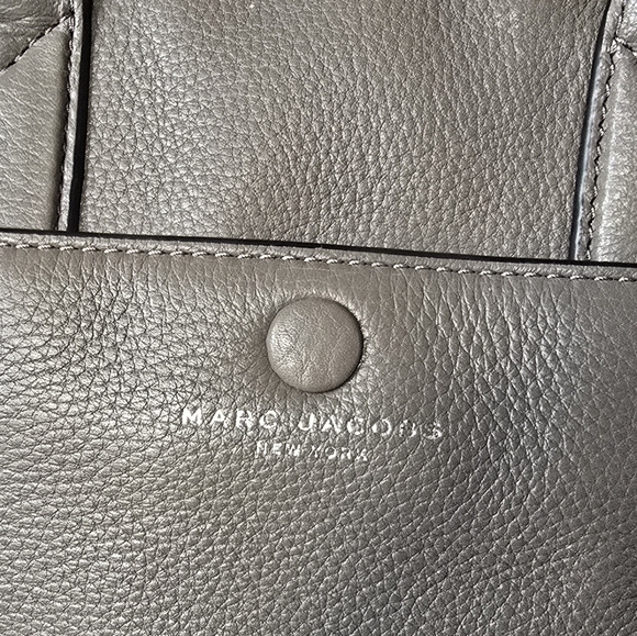 Marc Jacobs Gray Emerald City  Leather Satchel Purse Handbag